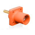 Product Image of 16 Series Male Panel Receptacle, Cam-Type, 90-Degree, Threaded Stud Length, 1.5", Taper Nose, 400A Max, Cable Range, #2 to 4/0 AWG (Orange)