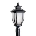 Product Image of Salisbury 21.75" 1 Light Outdoor Post Light w/ White Linen Glass (Black)