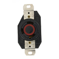 Product Image of 30A, 480V NEMA L8-30R, 2P, 3W, Flush Mtg Locking Receptacle, Grounding, V-0-MAX (Black)