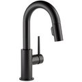 Product Image of Trinsic Single Handle Pull-Down Bar/Prep Faucet, w/ Limited Swivel, 1.8 GPM (Matte Black), 9959-BLLS-DST