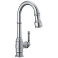 Product Image of Broderick Single Handle Pull-Down Bar/Prep Faucet, 1.8 GPM (Arctic Stainless)