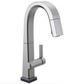 Product Image of Pivotal 1-Handle Pull Down Bar/Prep Faucet With Touch2O Technology (Arctic Stainless), 9993T-AR-DST