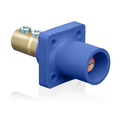 Product Image of Male, Panel Receptacle, 90-Degree, Double Set Screw, 2/0-4/0 AWG, 400A Max., 16 Series Taper Nose (Blue)