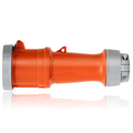 Product Image of 60A, 125/250V 3P, 4W, LEV Series IEC 60309-1 & 60309-2 Pin & Sleeve Connector, IP66/IP67/IP68/IP69K, Watertight (Orange)