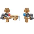 Product Image of 3/4" Sweat LFTWHG2-FT-HC-RV Tankless Water Heater Valve Set w/ VersaFit Tech, Hot and Cold Valve Set, 150 psi Relief Valve (Lead Free)