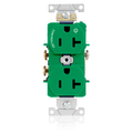 Product Image of Duplex Receptacle Outlet, Heavy-duty , Split-circuit, 20A, 125v, 2-pole, 3-wire (Green)