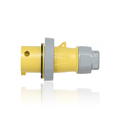Product Image of 30A, 125V 2P, 3W, LEV Series IEC 60309-1 & 60309-2 Pin & Sleeve Plug, IP66/IP67/IP68/IP69K, Watertight (Yellow)