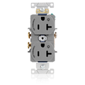 Product Image of Duplex Receptacle Outlet, Heavy-duty , 20A, 125v, Back Or Side Wire, 2-pole, 3-wire (Gray)