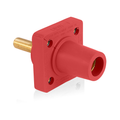 Product Image of Fem Panel Receptacle, Cam-Type, Self-Clinching Nut, 90 Deg. #2 to 4/0 AWG (Red)