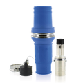 Product Image of Rhino-Hide Single Pole Male Connector (Contact, Insulator, & Dust Cap), Crimped, 646 MCM Cable, 1000V 1009A Max (Blue)