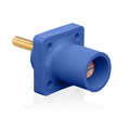 Product Image of 16 Series Male Panel Receptacle, Cam-Type, 90-Degree, Threaded Stud Length, 1.5", Taper Nose, 400A Max, Cable Range, #2 to 4/0 AWG (Blue)