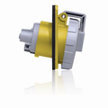 Product Image of 20A, 125V 2P, 3W, North American Pin & Sleeve Receptacle, IP67, Watertight (Yellow)