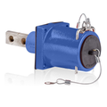 Product Image of Rhino-Hide Single Pole Female Receptacle Double Hole Bus Bar, 313MCM-777MCM Cable, 1000V 1135A Max (Blue)