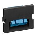 Product Image of Duplex Sc Angled Fiber Adapter MOS Module, Zirconia Ceramic Sleeve, 1.5 Units High (Black)