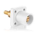 Product Image of 1 Pole Cam-Type Male Panel Receptacle, Taper Nose, 3/4" Extended Shoulder, #2-4/0 (White)