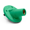 Product Image of 17 Series Panel Mount Receptacle, Female, 600A Max, 600V 30 Degree Angle, Threaded Stud Termination, 250-500 MCM Cable Range (Green)