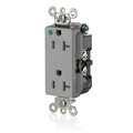 Product Image of Decora Plus Duplex Receptacle Extra Heavy-Duty Hospital, Tamper Proof 20A 125V NEMA 5-20R (Gray)