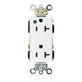 Product Image of Decora Plus Duplex Receptacle, Extra Heavy-Duty Hospital, 20A 125V NEMA 5-20R, 2P 3W (White)