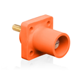 Product Image of 16 Series Male Panel Receptacle, Cam-Type, 90-Degree, Threaded Stud Length, 1.125", Taper Nose, 400A Max, Cable Range, #2 to 4/0 AWG (Orange)