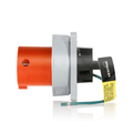 Product Image of 100A, 125/250V 3-Phase, 3P, 4W, LEV Series IEC 60309-1 & 60309-2 Pin & Sleeve Inlet, IP66/IP67/IP68/IP69K, Watertight (Orange)