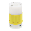 Product Image of 15A, 125V NEMA 5-15R, 2P, 3W, Connector, Straight Blade, Grounding (Yellow)-WHITE