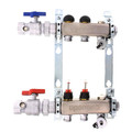 Product Image of 2-Loop 1-1/4" Stainless Steel Radiant Heat Manifold Assembly w/ Flow Meter