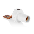 Product Image of 16 Series Taper Nose Single Pole Cam Type Female Terminal Connector, Bus Bar Mount, Offset, #2, 4/0 AWG, 400A Max (White)