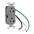 Product Image of 20A Duplex Receptacle/outlet, Commercial Grade, Self-grounding (Gray)
