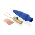 Product Image of 16 Series Taper Nose Cam-Type Female Plug, Contact & Insulator, Detachable, #2, 2/0 AWG, 300A Max, Type 3R When Mated (Blue)
