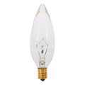 Product Image of 15 Watt BA9 1/2 Incandescent Bulb - Clear - 2500 Average rated hours - 114 Lumens - Candelabra base - 130 Volt (60 Pack)
