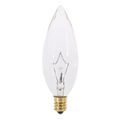 Product Image of 25 Watt BA9 1/2 Incandescent Bulb - Clear - 2500 Average rated hours - 193 Lumens - Candelabra base - 130 Volt (60 Pack)
