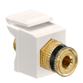 Product Image of Binding Post Quickport, Coupler (Black) Stripe (Light Almond) Housing