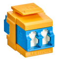Product Image of Quickport, Duplex Lc Adapter, Shuttered, Sm, Zirconia Ceramic Sleeve (Blue)/yellow