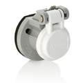 Product Image of Cam-Type Male/Female Panel Mount Receptacle Enclosure w/ Automatic Closing LidSS Spring (White)