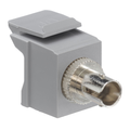 Product Image of Quickport, ST Fiber Optic Adapter, Mm, Phosphor Bronze Sleeve (Gray)