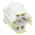 Product Image of GX24Q-4 Base, 42w 4-pin, 10mm Compact Fluorescent Lampholder, Bottom Snap-in (Yellow) White Body