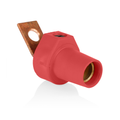 Product Image of 16 Series Taper Nose Single Pole Cam Type Female Terminal Connector, Bus Bar Mount, Angle, #2, 4/0 AWG, 400A Max (Red)