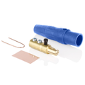 Product Image of 16 Series Taper Nose Cam-Type Male Plug, Contact & Insulator, Detachable, Pre-cut for 4/0 AWG cable, 400A Max, Type 3R When Mated (Blue)