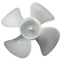Product Image of 2-1/2" Plastic 4 Blade CW Fan Blade, 3/16" Bore