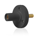 Product Image of 15 Series Cam-Type Female Panel Mount Receptacle, 0.75" Threaded Stud Termination, 90-Degree, #8, #2 AWG, 150A Max, Type 3R When Mated (Black)