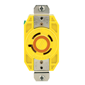Product Image of 20A, 125 V/250V NEMA L14-20r, 3p, 4w, Flush Mtg Locking Receptacle, Grounding, Corrosion-resistant (Yellow)
