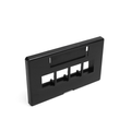 Product Image of Quickport, Modular Furniture Faceplate, 4-port (Black) Includes 1 Blank Insert (herman Miller)