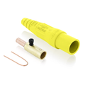 Product Image of 16 Series Taper Nose Cam-Type Male Plug, Contact & Insulator, Detachable, Crimp Tube Termination, 3/0 4/0 AWG, 400A Max, Type 3R When Mated (Yellow)