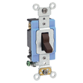 Product Image of 15A, 120/277V Toggle Double-pole AC Quiet Switch, Extra Heavy Duty Spec Grade, Self Grounding, Back & Side Wired (Brown)