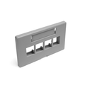 Product Image of Quickport, Modular Furniture Faceplate, 4-port (Gray) Includes 1 Blank Insert (herman Miller)