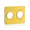 Product Image of 2-Gang Two 1.56" Single Receptacle Coverplate (Yellow)