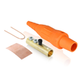 Product Image of 16 Series Plug, Female, 190A Max, 600V Double Set Screw Termination, #6-#2 Cable Range (Orange)