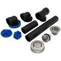 Product Image of True Blue ABS Full Kit w/ Touch Toe Stopper, Test Kit & Finished Drain Spud (Brushed Nickel)
