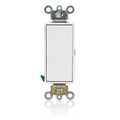 Product Image of Decora Plus 1 Pole Rocker Switch, Momentary Contact, Commercial, 15 A, 125V Back/Side Wire, Self-Grounding (White)