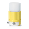 Product Image of Locking Connector, 20A, 125V Industrial Grade (Yellow & White)